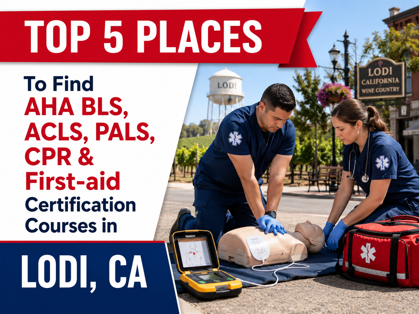 Top 5 Places To Find American Heart Association BLS, ACLS, PALS, CPR, and First-aid Certification Courses in Lodi, CA